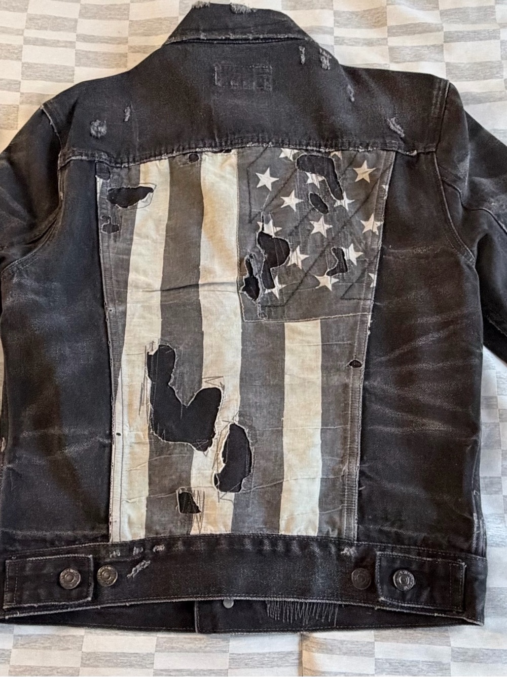 Denim & Supply Ralph Lauren Black Denim Jacket with White Label